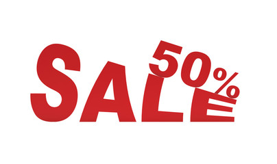 50 percent sale sign