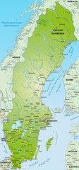 Übersichtskarte von Schweden / Sverige