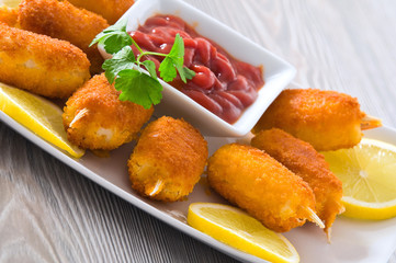 Fried crab claws.