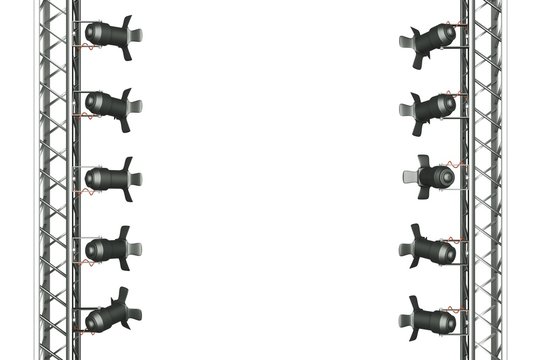 a center stage with metal frame, put your object in the center