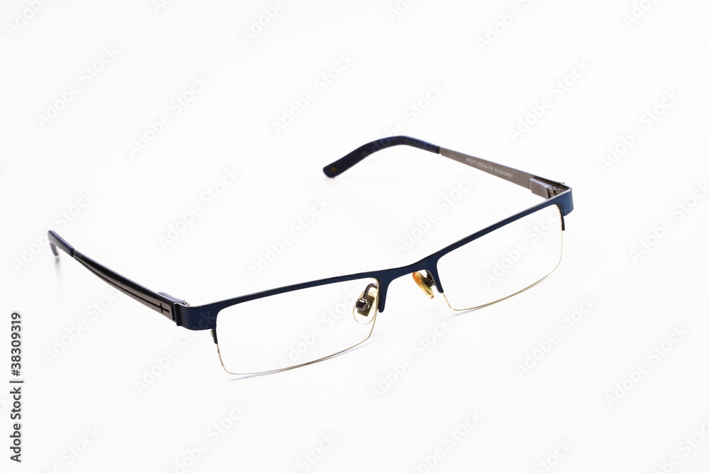 Wall mural eyeglasses isolated on white