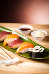 collection of japanease sushi