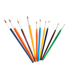 paint brushes on a white background.