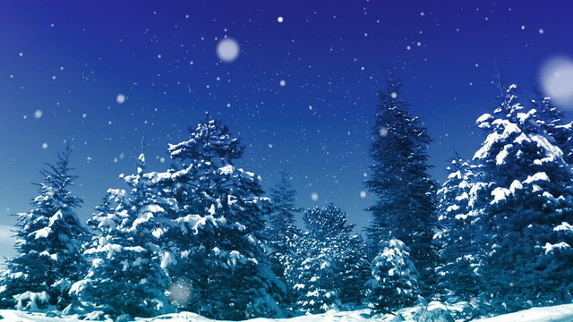 Snow Forest realistic animation 1