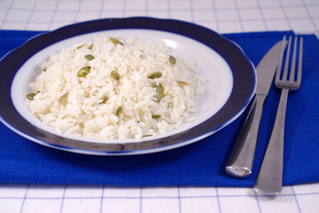 rice with pumpkin seeds