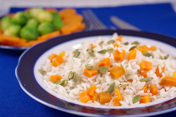 rice with pumpkin seeds