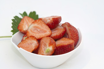 halbe Erdbeeren