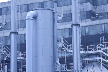 Fototapeta premium Gas processing plants in Hong Kong
