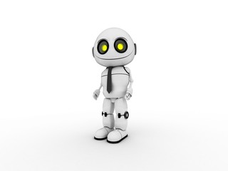 Fototapeta premium White robot businessman