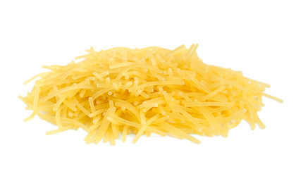 Pile of vermicelli isolated on white background