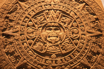 Fototapeta na wymiar Kamień kalendarz Azteków