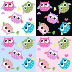 Fototapeta premium seamless owl pattern