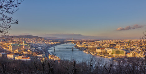 Fototapeta na wymiar Budapest view from Gellert hill