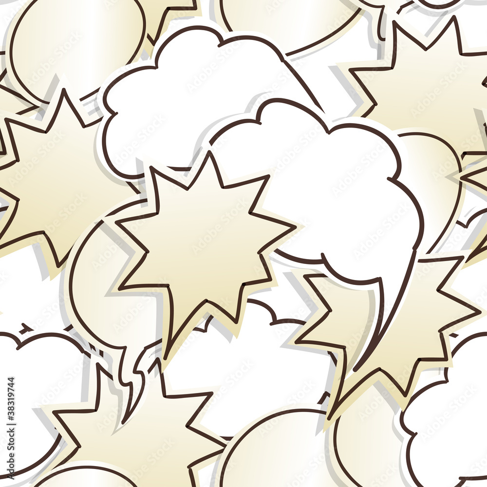 Poster paper speech clouds seamless background