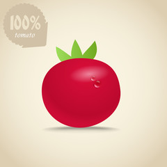 Cute red tomatoes illustration