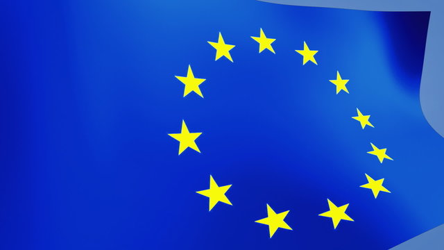 euro flag close up