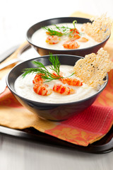 Cream of potato and celeriac soup
