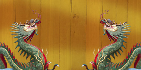 Giant Chinese dragon at WAt Muang © anekoho