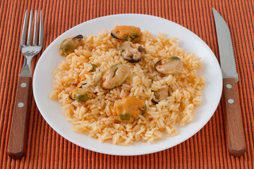 rice with mussels