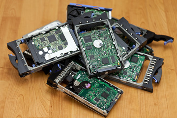 Pile Of Old Hard Disks