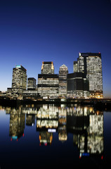 Canary Wharf Skyline at Night