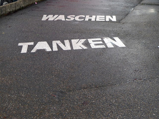 Tanken und Waschen