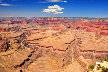 Grand Canyon heldere dag levendig landschap