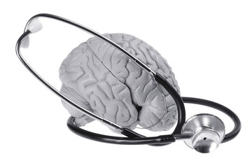 Brain Specimen and Stethoscope