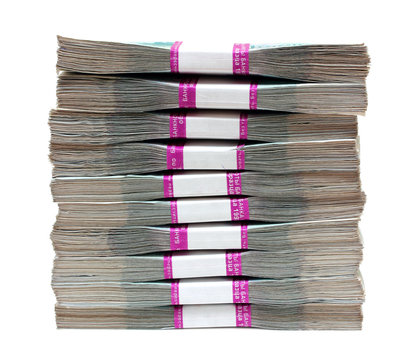 million rubles - stack of bills in packs