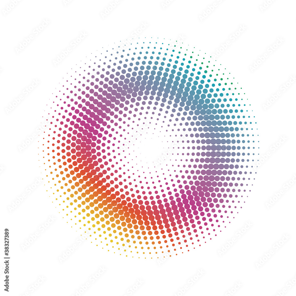 Wall mural abstract halftone circle dots pattern background
