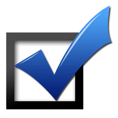 Blue vote check mark