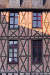 A wood beamed house in Tours, France