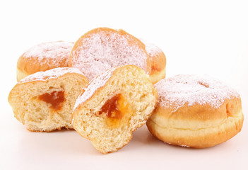 donuts isolated on white