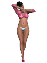 Fototapeta premium Beautiful young woman with sexy clothes