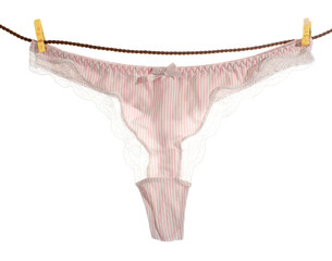 Unterwäsche auf einer Wäscheleine