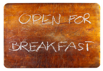 Open for breakfast