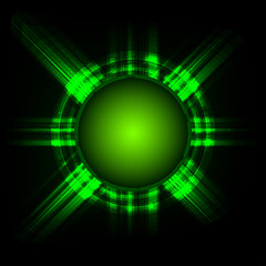 Abstract shiny green vector background with place for text