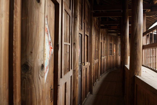 wood corridor