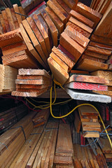 Obraz na płótnie Canvas Stack of lumber