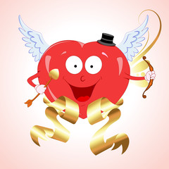 Vector Heart Cupid