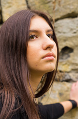 young girl black dressed