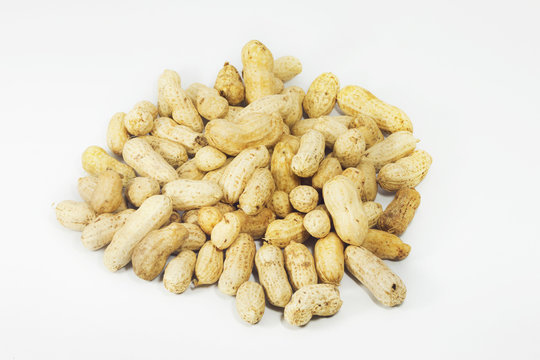 Peanuts isolated nature food isolated on white background