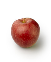 Ripe red apple. Isolated on a white background.