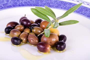 plate with olives