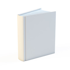 Empty white books isolated on the white background