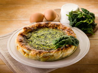 cake with ricotta and spinach