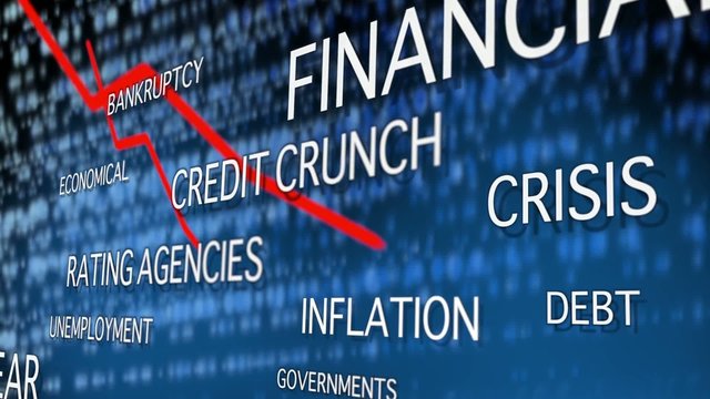 Financial crisis keywords  graphic display