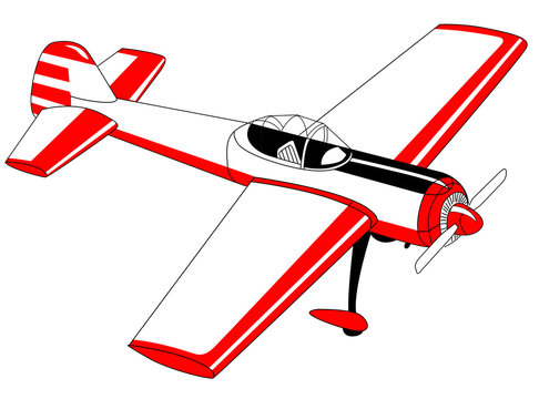 plane drawing on white background