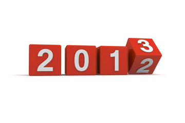 New year 2013 3d render