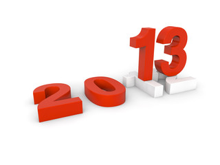 New year 2013 3d render